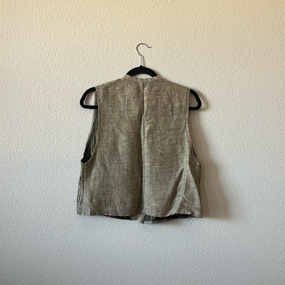 Vintage Oyako Linen Blend Dress and Vest Set - Picture 4 of 12